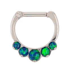 "Odyssey" Clicker #8 With 5 Graduated Opals - 14 Ga. 1/4" Post