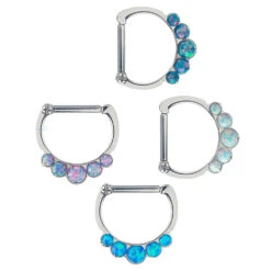 "Odyssey" Clicker #8 With 5 Graduated Opals - 16 Ga. 5/16" Post (longer)