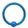 Titanium Captive Bead Ring (CBR) - TE – Teal -Starfire – Body Jewelry 40012 IndustrialStrengthTitaniumCaptiveBeadRingSingle16ga3.8TE Teal1