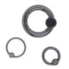 Black Niobium Captive Bead Ring (CBR) -Starfire – Body Jewelry 40014 AnatometalBlackNiobiumCaptiveBeadRingCBRAsstGroup2