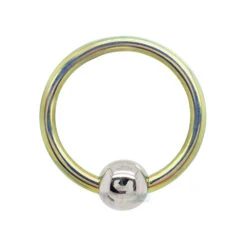 Opalescent Niobium Captive Bead Ring (CBR) -Starfire – Body Jewelry 40014 AnatometalOpalescentNiobiumCaptiveBeadRingSingle18ga.5.16with1.8bead1