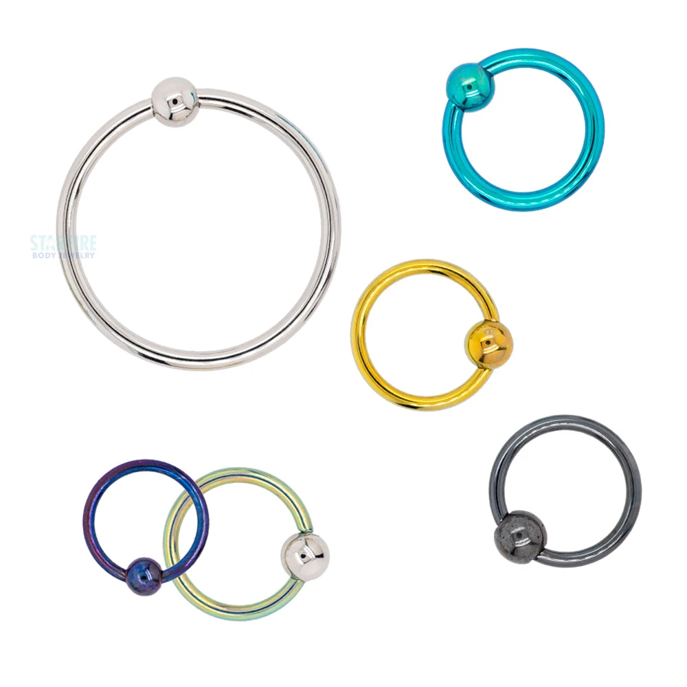 Titanium Captive Bead Ring (CBR) - Teal - Image 2