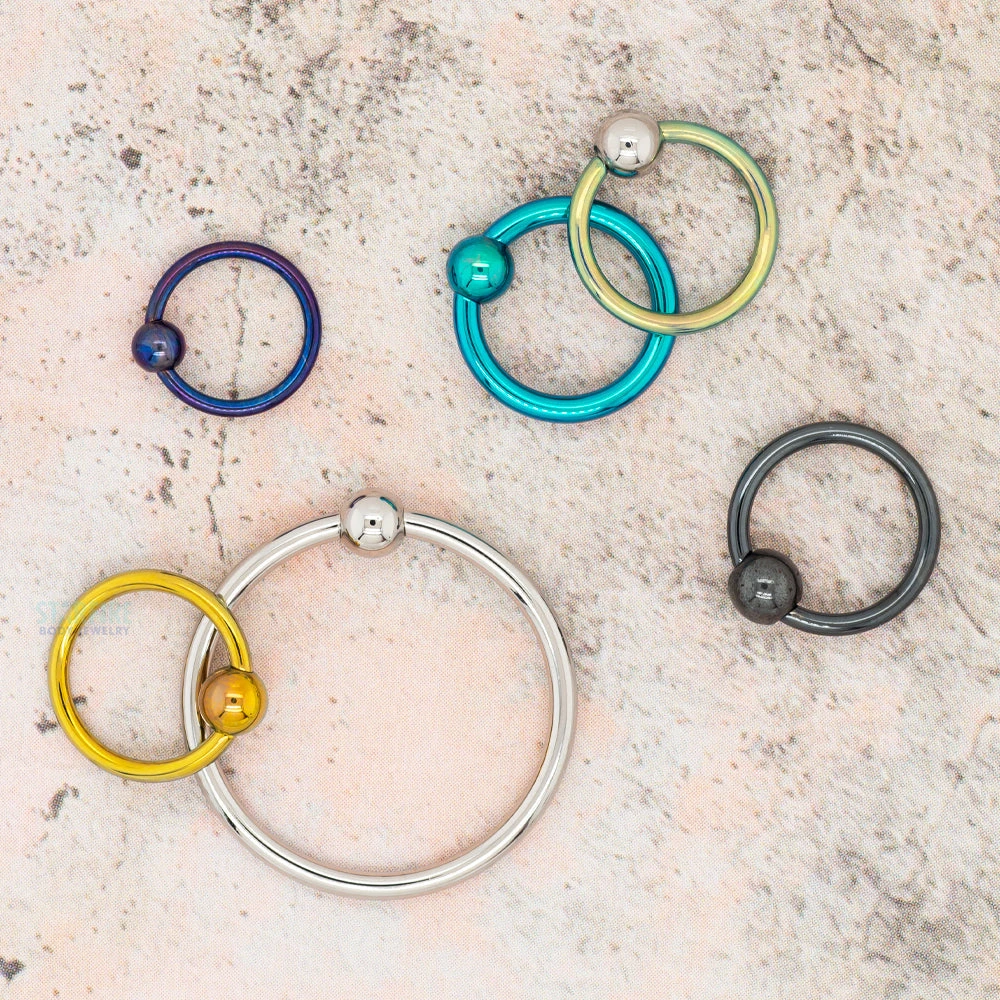 Titanium Captive Bead Ring (CBR) - Teal - Image 3