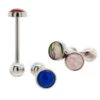Stone Cabochon With Ball Bottom Tongue Barbell -Starfire – Body Jewelry 40019 IndustrialStrengthStoneCabochonwithballbottomTongueBarbellAsstGroup1 28cd5cb1 3312 41d0 a69f cf807cfed649