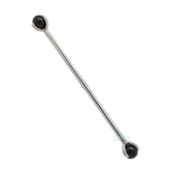Natural Stone Ball In Prong's Industrial Barbell -Starfire – Body Jewelry 40022 IndustrialStrengthNaturalStoneBallinProng sIndustrialBarbellSingleBO4mm1