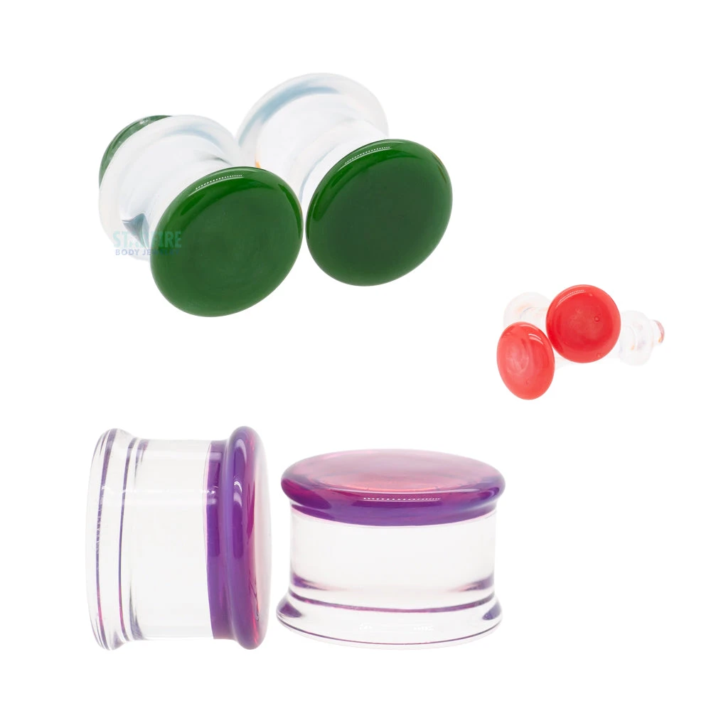 Glass Colorfront Plugs - Slime - Image 2