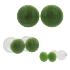 Glass Color Front Plugs - Olive