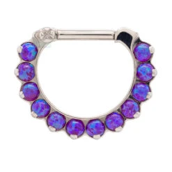 "Odyssey" Clicker #7 With Opals - 16 Ga. 1/4" Post