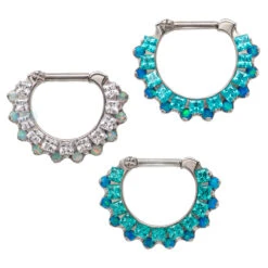 "Aphrodite" Clicker #35 With Faceted Gems & Opals - 1/4" Post