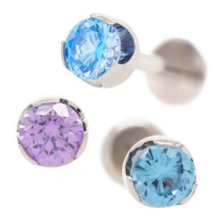 4mm Prong-Set Brilliant-Cut Gem On Flatback