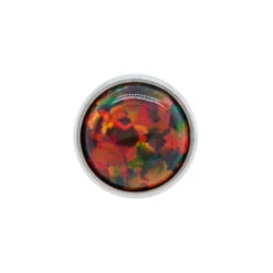 3mm Bezel-Set Opal Cabochon On Flatback -Starfire – Body Jewelry 40066 AnatometalBezel SetOpalCabochononFlatbackSingleOP20 RedOpal2 9f4d61c7 7e39 45c0 9f67 4b0fee1e9a96