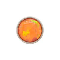 3mm Bezel-Set Opal Cabochon On Flatback -Starfire – Body Jewelry 40066 AnatometalBezel SetOpalCabochononFlatbackSingleOP30 OrangeOpal2 19b34133 c3e6 406c 8a21 64c7044500d7
