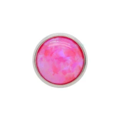 3mm Bezel-Set Opal Cabochon On Flatback -Starfire – Body Jewelry 40066 AnatometalBezel SetOpalCabochononFlatbackSingleOP55 HotPinkOpal2 f52a55a8 f539 401d 92bc 74f656f0c66e
