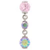 Reverse Dangle 2 Prong-Set Faceted Gem Navel Curve With Dangle #5 - Custom Color Combos -Starfire – Body Jewelry 40097 IndustrialStrengthReverseDangle2Prong SetFacetedGemNavelCurvewithDangle 5customcolorcombosSinglePCZSHMCZ2