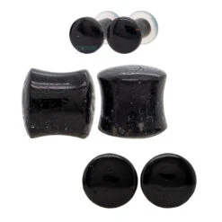 Stone Plugs - Black Tourmaline