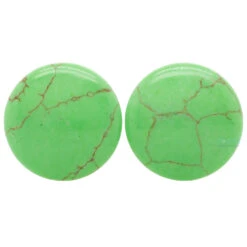 Stone Plugs - Light Green Turquoise -Starfire – Body Jewelry 40127 OracleBodyJewelryStonePlugsSingleLightGreenTurquoise1.22