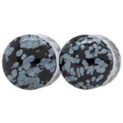 Stone Plugs - Snowflake Obsidian -Starfire – Body Jewelry 40127 OracleBodyJewelryStonePlugsSingleSnowflakeObsidian1.21