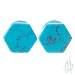Hexagon Stone Plugs - Turquoise 7 Hexagon Stone Plugs - Turquoise -Starfire – Body Jewelry 40144 Tawapa Hexagon Plugs Turquoise 1.2 1 999c4dde f7a6 4a48 b5d9 7ce79350a7a7