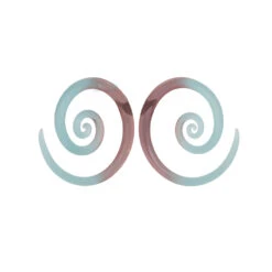 Glass Mini Spirals - Ice Seaglass -Starfire – Body Jewelry 40180 GlassheartGlassHeartStudioGlassMiniSpirals IceSeaglassSingle8ga1