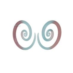 Glass Mini Spirals - Ice Seaglass -Starfire – Body Jewelry 40180 GlassheartGlassHeartStudioGlassMiniSpirals IceSeaglassSingle8ga3