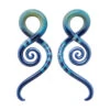 Glass Mini Squids - Textured Blue Moon -Starfire – Body Jewelry 40181 GlassheartGlassHeartStudioGlassMiniSquids GreenPearlwithDarkTipsSingle10ga2 a669e37f c304 417b ab34 c1e517a57498