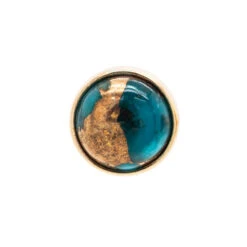 Copper Blue Turquoise In Cup Setting Nostril Screw In Gold -Starfire – Body Jewelry 40190 BodyVision BVLACopperBlueTurquoiseinCupSettingNostrilScrewinGoldSingleYellowGold2