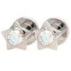 Gem Star Plugs With Brilliant-Cut Gem - Aurora