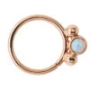 "Oberon" Seam Ring In Gold With Baby Blue Opal -Starfire – Body Jewelry 40204 BVLABodyVisionOberonSeamRinginGoldwithBabyBlueOpalSingleRoseGoldLeftNostril1 ad1526d6 6958 4675 8919 eb330039329a
