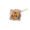 Beaded Princess Nostril Screw In Gold With Citrine