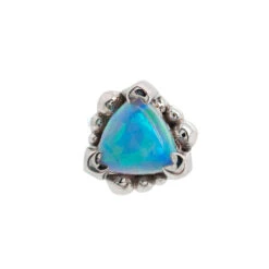 Beaded Trillion Nostril Screw In Gold With Opal -Starfire – Body Jewelry 40214 BVLABodyVisionBeadedTrillionNostrilScrewinGoldwithOpalSingleBabyBlueOpalWhiteGold2 deaec9ce e728 4e41 9b23 4301cbe197fb