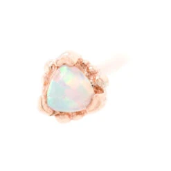 Beaded Trillion Nostril Screw In Gold With Opal -Starfire – Body Jewelry 40214 BVLABodyVisionBeadedTrillionNostrilScrewinGoldwithOpalSingleWhiteOpalRoseGold1 ebddbee1 bcdb 4c8b 821e 00d70a7d4356