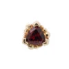 Beaded Trillion Threaded End In Gold With Garnet