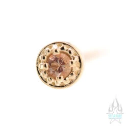 Milgrain Prong Nostril Screw In Gold With Oregon Sunstone 11 Milgrain Prong Nostril Screw In Gold With Oregon Sunstone -Starfire – Body Jewelry 40220 BVLA Body Vision Millgrain Prong Nostril Screw in Gold with Oregon Sunstone Single 2mm Yellow Gold 1