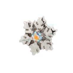 Snowflake Threaded End In Gold With Mercury Mist Topaz