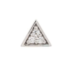 Micro Pave Triangle Nostril Screw In Gold With White CZ's -Starfire – Body Jewelry 40229 BVLABodyVisionMicroPaveTriangleNostrilScrewinGoldwithWhiteCZ sSingleWhiteGold2