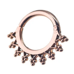 "Monarch" Clicker In Gold -Starfire – Body Jewelry 40251 MayaJewelryMonarchClickerinGoldSingle14ga5.16RoseGold2