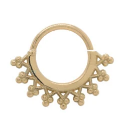 "Monarch" Clicker In Gold -Starfire – Body Jewelry 40251 MayaJewelryMonarchClickerinGoldSingleYellow14ga5.162