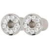 Gemmed Eyelets With Brilliant-Cut Gems - Sapphire