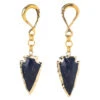 Crossovers With Gold Plated Blue Goldstone Arrowhead Weights -Starfire – Body Jewelry 40273 20OracleBodyJewelryCrossoversGoldPlatedBlueGoldstoneArrowheads1
