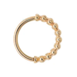 "Oaktier" Seam Ring In Gold -Starfire – Body Jewelry 40281 BVLABodyVisionOaktierSeamRinginGoldSingleYellowGoldLeftNostril1 41bc3b74 e4d7 4555 afb5 787afb00df45