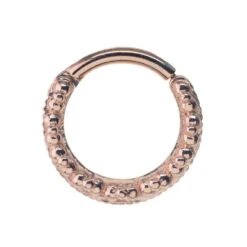 "Luna" Hinge Ring In Gold -Starfire – Body Jewelry 40282 BVLABodyVisionLunaHingeRinginGoldSingle5.16RoseGold1