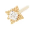 "Mini Kandy" Nostril Screw In Gold With Princess-Cut White CZ -Starfire – Body Jewelry 40285 BodyVision BVLA MiniKandy NostrilScrewinGoldwithPrincess CutWhiteCZSingleYellowGold1 97c29611 fc56 47a2 8f50 fbf18f16005c