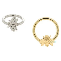 Bee Gold Captive Bead Ring (CBR)