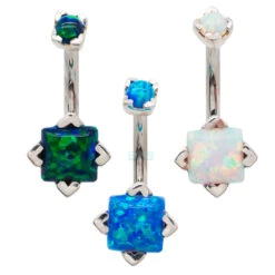 'Tres Jolie' Square / Princess Opal Navel Curve