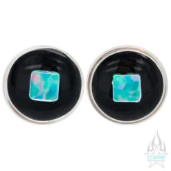 Square Opal In Glass Plugs