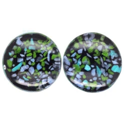 Pebble Glass Plugs - Purple/Green -Starfire – Body Jewelry 40329 GlasswearStudiosPebbleGlassPlugs PurpleGreenSingle9.162
