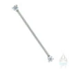 4mm Faceted Gem Forward Facing Industrial Barbell In 3-Prong's -Starfire – Body Jewelry 40334 Industrial Strength 4mm CZ Side Set Industrial Barbell in 3 Prongs Single WCZ 1