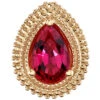 Afghan Pear Threaded End In Gold With Ruby -Starfire – Body Jewelry 40358 BodyVision BVLAAfghanPearThreadedEndinGoldwithRubySingleYellowGoldVENDORPHOTO