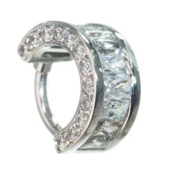 "Searchlight" Hinge Ring In Gold With White CZ's -Starfire – Body Jewelry 40361 BVLABodyVisionSearchlightHingeRinginGoldwithWhiteCZ sSingleWhiteGold4