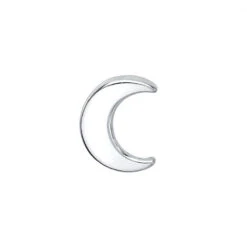 Threadless: Crescent Moon Pin In Gold -Starfire – Body Jewelry 40383 BodyVision BVLAThreadlessCrescentMoonPininGoldSingle4mmWhiteGoldVENDORIMAGE